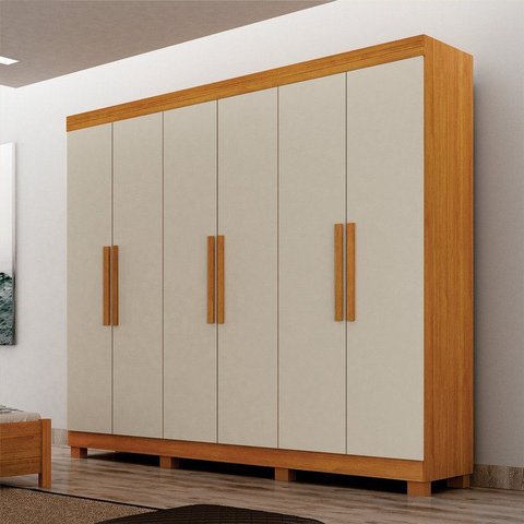 Guarda Roupa Casal c/ Pés 100% MDF Aspen - Arbo Design
