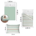 Ver imagem 5 de Jogo de Cama Casal Algodão 200 Fios 4 Peças Macio Elástico