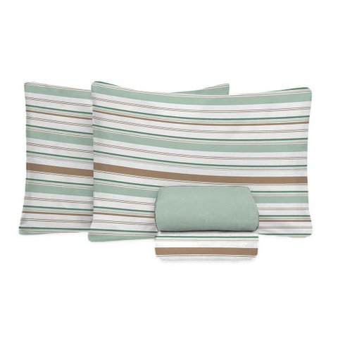 Jogo de Cama Casal Algodão 200 Fios 4 Peças Macio Elástico