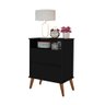 Mesa Cabeceira Onix Cor:preto Mizza Decor - 1