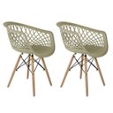 Ver imagem 1 de Kit com 2 Cadeiras Web com Pés de Madeira Fendi