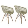 Kit com 2 Cadeiras Web com Pés de Madeira Fendi - 1
