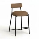 Ver imagem 4 de Banqueta Cozinha Média com Encosto Kit 3 Industrial Preto Londres New Couro Flex D03 - D'Rossi