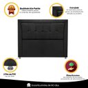 Ver imagem 7 de Cabeceira Estofada para Cama Box Queen 160cm Ravena Veludo - Sofa Store:veludo Preto