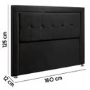 Ver imagem 6 de Cabeceira Estofada para Cama Box Queen 160cm Ravena Veludo - Sofa Store:veludo Preto