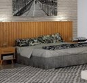 Ver imagem 1 de Cabeceira Casal Milano Ripado com 2 Mesa de Cabeceira - Cinamomo Leifer