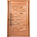 Ver imagem 3 de Kit Porta Pivotante Maciça Eucalipto Almofadada 214x107cm Natural PM97