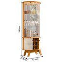 Ver imagem 2 de Cristaleira Fidji 4 Portas 2 Prateleiras MDP 67cm Cinamomo Off White Casah com Adega
