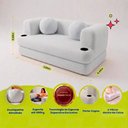 Ver imagem 6 de Sofá Cama Hali 1,88m Xpand Tech Tecido Bouclê Cinza Claro Cama Inbox
