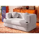Ver imagem 5 de Sofá Cama Hali 1,88m Xpand Tech Tecido Bouclê Cinza Claro Cama Inbox