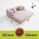Ver imagem 3 de Sofá Cama Hali 1,88m Xpand Tech Tecido Bouclê Cinza Claro Cama Inbox