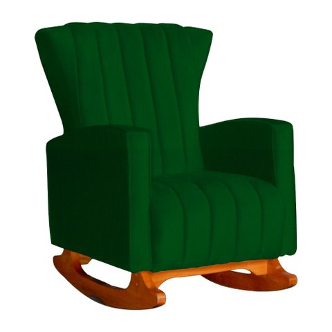 Poltrona Decorativa Melinda Balanço Vovo Suede Verde - Fm