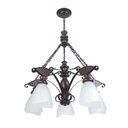 Ver imagem 2 de Lustre Rústico Envelhecido 5 Lâmpadas 505e