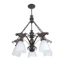 Ver imagem 1 de Lustre Rústico Envelhecido 5 Lâmpadas 505e