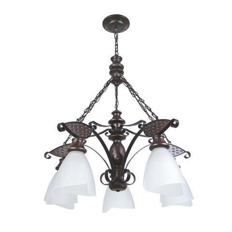 Lustre Rústico Envelhecido 5 Lâmpadas 505e