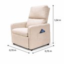 Ver imagem 4 de Poltrona Cadeira do Papai Esmeralda Reclinavel Veludo - Sofatec