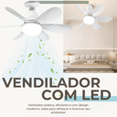 Ver mais imagens de Super Ventilador de Teto Silencioso de 3 Modos com Lâmpada Embutida com Controle Facil Instalação no