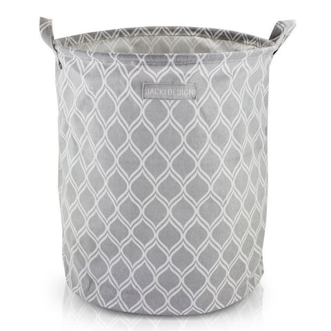 Cesto para Roupa Suja- Brinquedos Tecido (g) - Linha Loft Cinza Claro