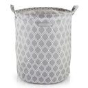 Ver imagem 1 de Cesto para Roupa Suja- Brinquedos Tecido (g) - Linha Loft Cinza Claro
