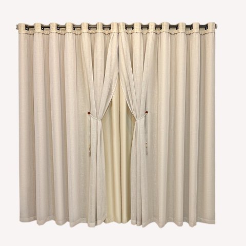 Cortina Gallane Semi Blackout 2m Varão 2,0 x 1,7m - 100% Poliéster - Palha