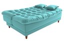 Ver imagem 4 de Sofá Cama Duda Veludo Verde Menta Sala Premium Original 3 Lugares