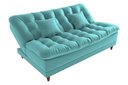 Ver imagem 3 de Sofá Cama Duda Veludo Verde Menta Sala Premium Original 3 Lugares