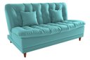 Ver imagem 1 de Sofá Cama Duda Veludo Verde Menta Sala Premium Original 3 Lugares