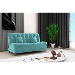 Sofá Cama Duda Veludo Verde Menta Sala Premium Original 3 Lugares - 2