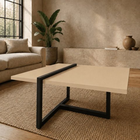 Mesa Centro Estilo Industrial Berlin Decorativa Moderna Klm Móveis