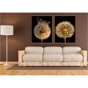 Ver imagem 2 de kit com 2 Quadros Decorativos Florais com Moldura e Vidro para Sala Quarto Escritório 42x52 - Art. Q
