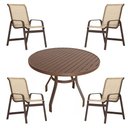 Ver imagem 1 de Conjunto Lótus Mesa 90cm + 4 Poltronas Bege