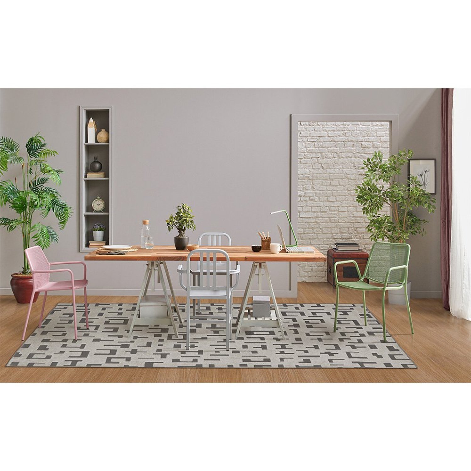 Tapete 100x150cm Chevron Tapetes São Carlos - 1