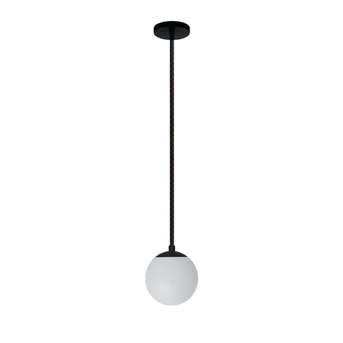Pendente Moderno Preto P/ Bancada Cozinha Cabeceira de Cama Arevo Iluminação Jabuticaba Vidro Leitos - 1