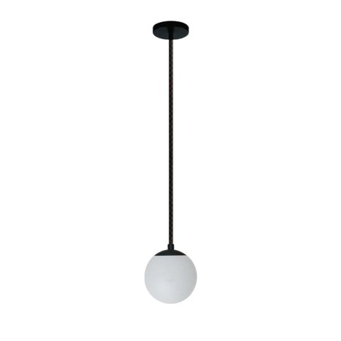 Pendente Moderno Preto P/ Bancada Cozinha Cabeceira de Cama Arevo Iluminação Jabuticaba Vidro Leitos