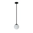 Ver imagem 1 de Pendente Moderno Preto P/ Bancada Cozinha Cabeceira de Cama Arevo Iluminação Jabuticaba Vidro Leitos