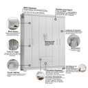 Ver imagem 3 de Kit Guarda Roupa Casal Cômoda Sapateira Multiuso Branco Flex