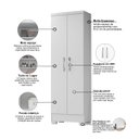 Ver imagem 4 de Kit Guarda Roupa Casal Cômoda Sapateira Multiuso Branco Flex