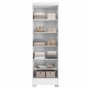 Ver imagem 5 de Kit Guarda Roupa Casal Cômoda Sapateira Multiuso Branco Flex