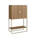 Ver imagem 2 de Armário 2 Portas 90cm X 140cm com Prateleira e Pés em Metal Cor:hanover com Dourado