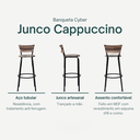 Ver imagem 3 de Kit 6 Bancos para Bancada Banqueta Alta Cappuccino Balcão Cozinha Bistrô Área Gourmet Churrasqueira