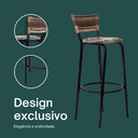 Ver imagem 4 de Kit 6 Bancos para Bancada Banqueta Alta Cappuccino Balcão Cozinha Bistrô Área Gourmet Churrasqueira