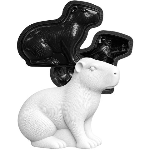 Forma 3D Capivara Decorativa em ABS - Produção em Gesso, Cimento ou Concretoxmoldes Formas 3D