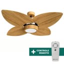 Ver imagem 3 de Ventilador de Teto com Controle Remoto Natuvent Dahlia LED 4 Pás Madeira Freijó 3000k Branco Quente