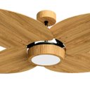 Ver imagem 2 de Ventilador de Teto com Controle Remoto Natuvent Dahlia LED 4 Pás Madeira Freijó 3000k Branco Quente