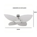 Ver imagem 7 de Ventilador de Teto com Controle Remoto Natuvent Dahlia LED 4 Pás Madeira Freijó 3000k Branco Quente
