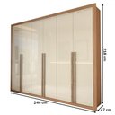 Ver imagem 5 de Guarda-roupa Casal Severo 6 Portas 6 Gavetas - Panorama Móveis