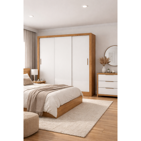 Guarda Roupa 3 Portas 3 Gavetas Sapphire -grand Line