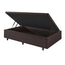 Ver imagem 3 de Cama Box Baú Solteiro 88x188x42 Cm Courino Linho com Pistão a Gás