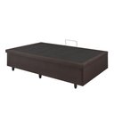 Ver mais imagens de Cama Box Baú Solteiro 88x188x42 Cm Courino Linho com Pistão a Gás