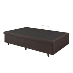 Cama Box Baú Solteiro 88x188x42 Cm Courino Linho com Pistão a Gás - 8